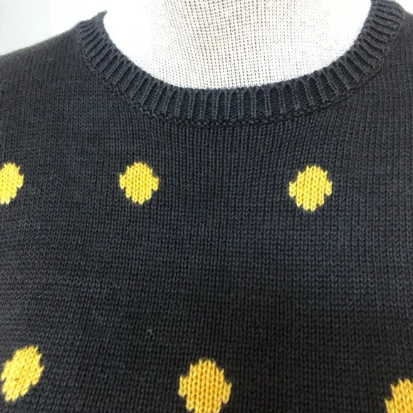 Vintage slouched shoulder sleeves hand loomed sweater vest Sz M
